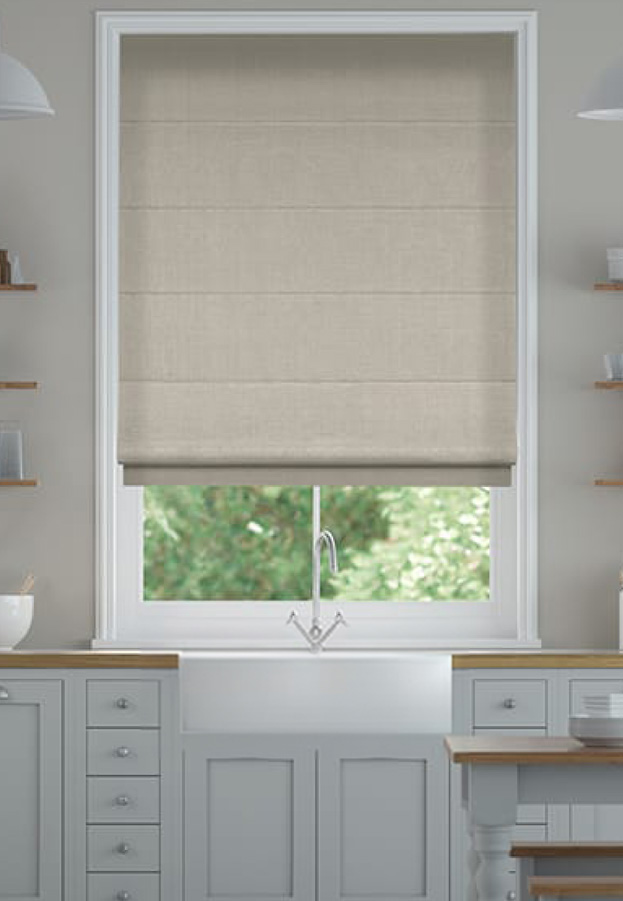 beige-roman-blinds-in-kitchen